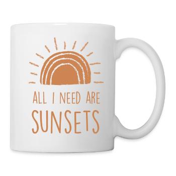 All I need are sunsets - Mug - white - Right