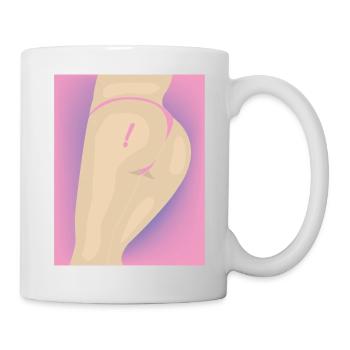 Pink buttocks - Mug - white - Right