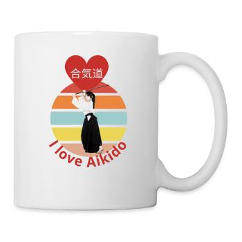 I love aikido - Mug - white - Right