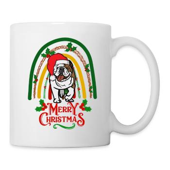 Bouledogue de Noël Kawaii - Mug blanc - blanc - Droite
