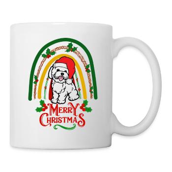 Caniche de Noël Kawaii - Mug blanc - blanc - Droite
