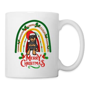 Weihnachten Rottweiler Liebhaber Kawaii - Tasse - Weiß - Rechts