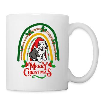 Bobtail Noël Chien de berger anglais - Mug blanc - blanc - Droite