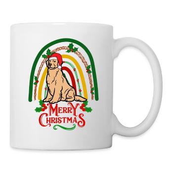 Golden Retriever Noël Kawaii - Mug blanc - blanc - Droite