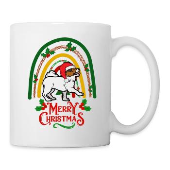 Süßer Papillon Weihnachten Hund Liebhaber Kawaii - Tasse - Weiß - Rechts