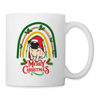 Weihnachten Mops Liebhaber Kawaii - Tasse - Weiß - Rechts