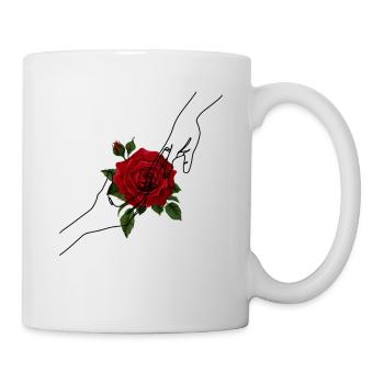 Rose Design - Tasse - Weiß - Rechts