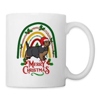 Süßer Norfolk Terrier Weihnachten - Tasse - Weiß - Rechts