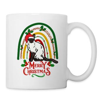 Siam Katze Siamkatze Weihnachten - Tasse - Weiß - Rechts
