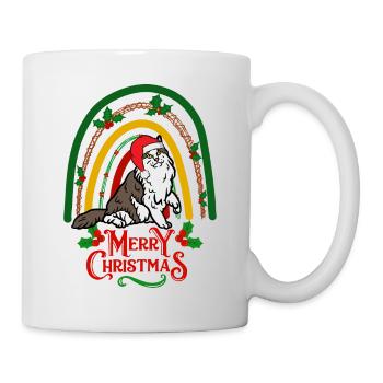 Norwegische Waldkatze Weihnachten - Tasse - Weiß - Rechts