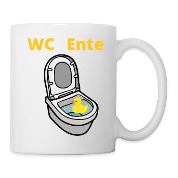 WC Ente - Tasse - Weiß - Rechts