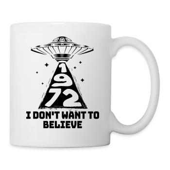 Soucoupe Volante Vintage 1972 50 Ans Anniversaire - Mug blanc - blanc - Droite