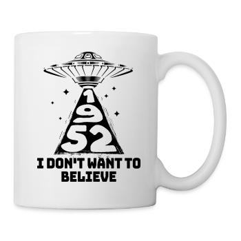 Vintage 1952 70 Years Anniversary Flying Saucer - Mug - white - Right