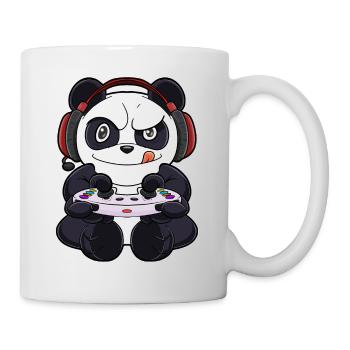 Panda With Gaming Controller I Funny Gaming I - Tasse - Weiß - Rechts