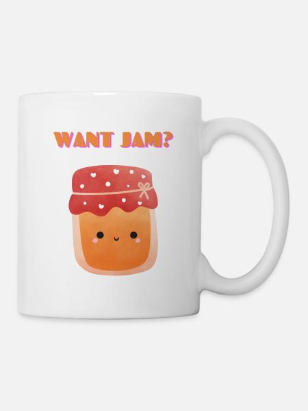 WANT JAM ? - Mug - white