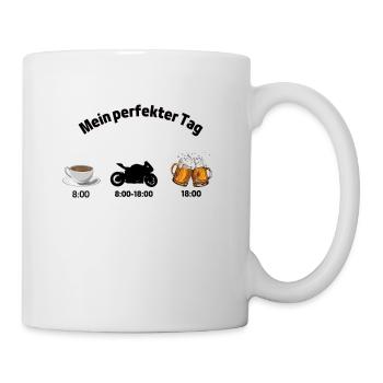 cool trend 2022 motorrad bier perfekter tag kaffee - Tasse - Weiß - Rechts