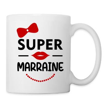 Super Marraine, famille, humour, fun - Mug blanc - blanc - Droite