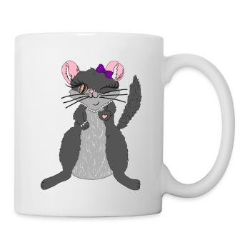 bella chinchilla souris rat animal bande dessinée enfants enfants - Mug blanc - blanc - Droite
