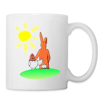 Freundschaft - Die Henne Maja - Tasse - Weiß - Rechts