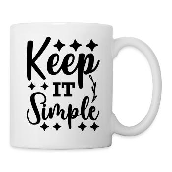 Keep it simple - citation positive - Mug blanc - blanc - Droite