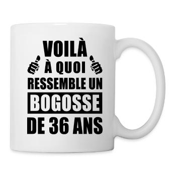 bogosse de 36 ans / anniversaire homme 36 ans - Mug blanc - blanc - Droite
