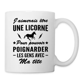 humour licorne / je suis une licorne - Mug blanc - blanc - Droite