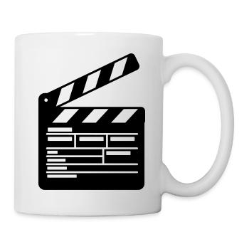 Kino Filmklappe Regie führen - Tasse - Weiß - Rechts