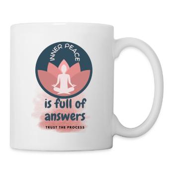 Inner peace is full of answers - Tasse - Weiß - Rechts