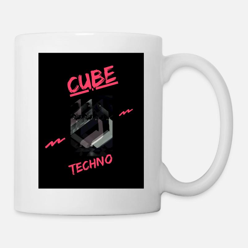 Cube ´´Pink´´ - Tasse - Weiß