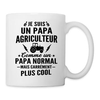 je suis un papa agriculteur - Mug blanc - blanc - Droite