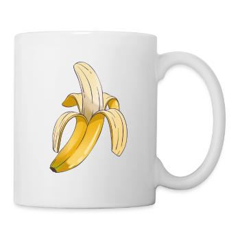 banane - harte Schale, weicher Kern - Tasse - Weiß - Rechts