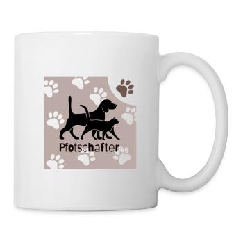 Pfotschafter Hund, Katze, Pfoten - Tasse - Weiß - Rechts