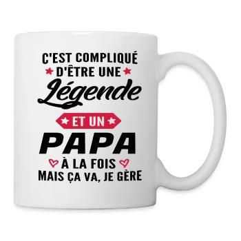 légende et papa / humour papa - Mug blanc - blanc - Droite