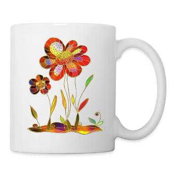 Fleur - Mug blanc - blanc - Droite