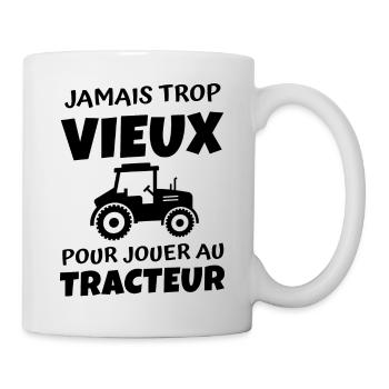 humour tracteur / humour agriculteur - Mug blanc - blanc - Droite