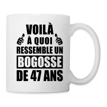 bogosse de 47 ans / cadeau anniversaire 47 ans - Mug blanc - blanc - Droite