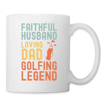 Husband Father Golf Legend Retro Vintage - Mug - white - Right