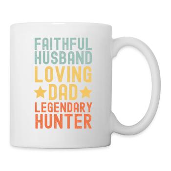 Mari Père Chasseur légendaire rétro vintage - Mug blanc - blanc - Droite