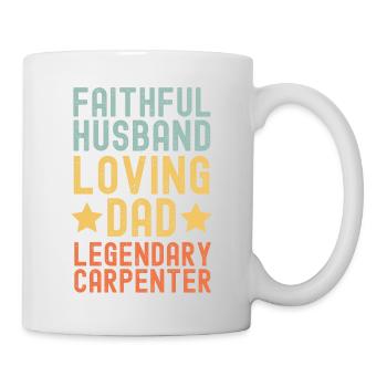 Mari Père Légendaire Charpentier Rétro Vintage - Mug blanc - blanc - Droite