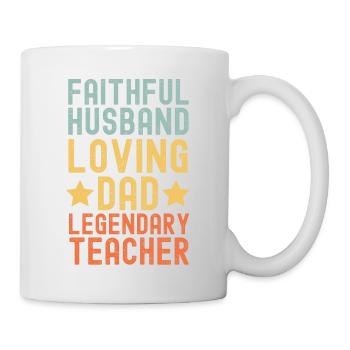 Husband Father Legendary Teacher - Mug - white - Right