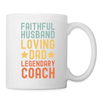 Husband Father Legendary trainer retro vintage - Mug - white - Right