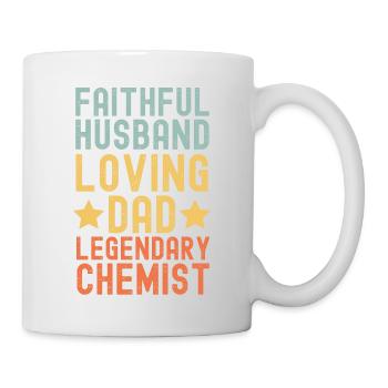 Husband Father Legendary chemist retro vintage - Mug - white - Right