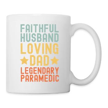 Husband Father Emergency Paramedic retro vintage - Mug - white - Right