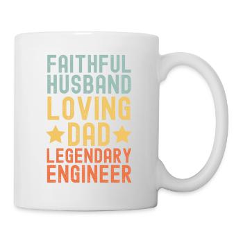 Husband Father Legendary Engineer - Mug - white - Right