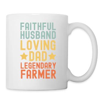 Mari Père Agriculteur légendaire rétro vintage - Mug blanc - blanc - Droite
