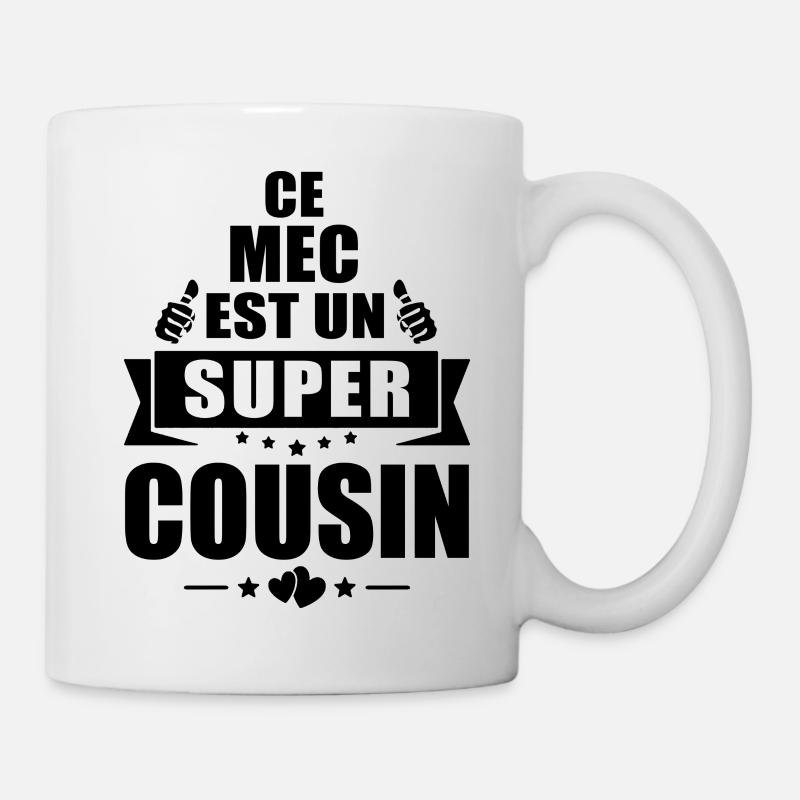 Super Cousin / Humour Cousin - Mug blanc - blanc