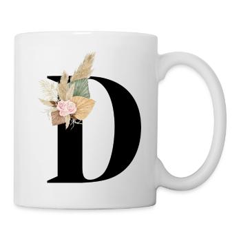 flowery letter D - Mug - white - Right