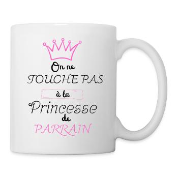 On ne touche pas à la princesse de parrain - Mug blanc - blanc - Droite