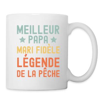 Papa Mari Légendaire Pêcheur Ange Légende - Mug blanc - blanc - Droite