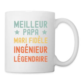 Mari Père Ingénieur Légendaire - Mug blanc - blanc - Droite